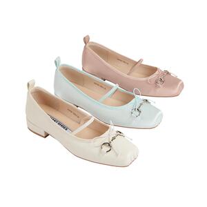 Toomanyshoes女鞋2025新款薄荷莓巧时尚芭蕾舞鞋经典方头粗跟单鞋