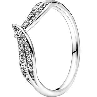 Pandora潘多拉奥莱闪耀树叶戒指复古小众通勤时尚礼物