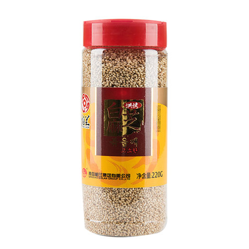 柏兰烘烤即食白芝麻炒熟白芝麻不染色优质芝麻220g