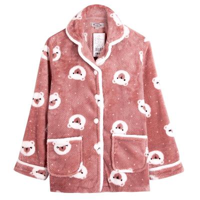 美标男女珊瑚绒两件舒适柔软睡衣