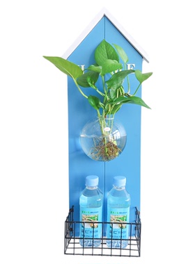 美式简约挂墙装饰水培花瓶置物架