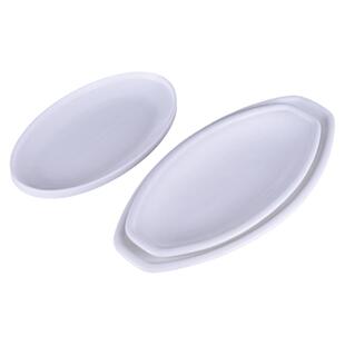 饭店蒸鱼盘子白色大号装鱼盘创意轻奢餐厅陶瓷碟长条旦形酒店餐具