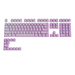 腹灵丁香粉紫流光键帽原厂侧刻PBT渐变透光wootting VGN V98pro