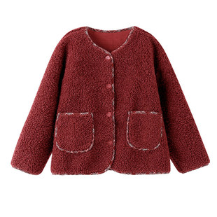 女童毛毛衣外套皮毛一体加厚2025新款韩版短款中大童上衣秋冬装潮