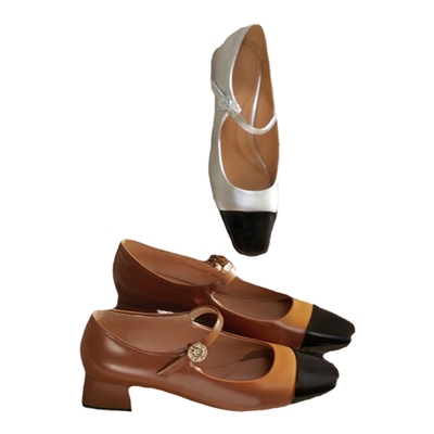 natursun单鞋法式小香风玛丽珍鞋