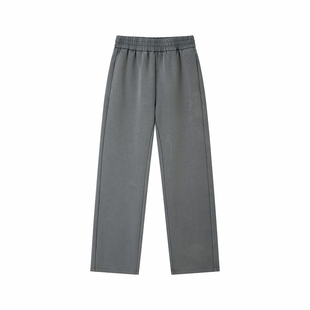 ttelen.重磅490克加厚空气层直筒裤运动长裤秋冬宽松水洗健身裤子