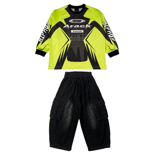 迪克家hiphop街舞服装男童炸街酷帅美式嘻哈风套装儿童街舞演出服