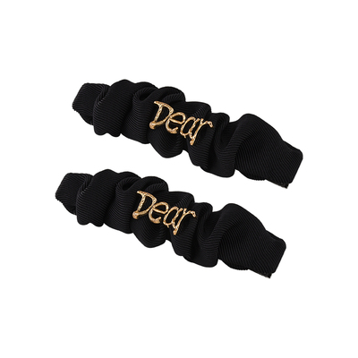 韩系少女字母褶皱刘海发夹