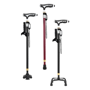 老年人医用拐杖骨折防滑四角轻便手杖可伸缩超轻捌棍多功能助行器