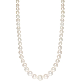 潮宏基小确幸S925银珍珠项链套链锁骨链淡水珠颈饰送女友生日礼物