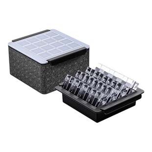 高端透明老冰块食品级硅胶大方格型模具酒吧调酒商用威士忌无气泡