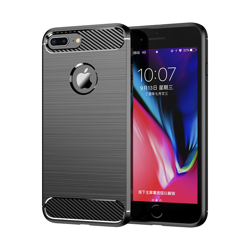 适用于苹果7Plus手机壳iPhone8Plus手机套7/8软硅胶防滑SE2防指纹XS MAX拉丝纯色防摔SE3全包个体