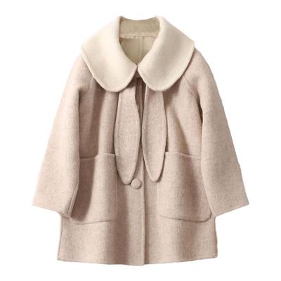 可爱外套双面羊绒洋气韩版女童