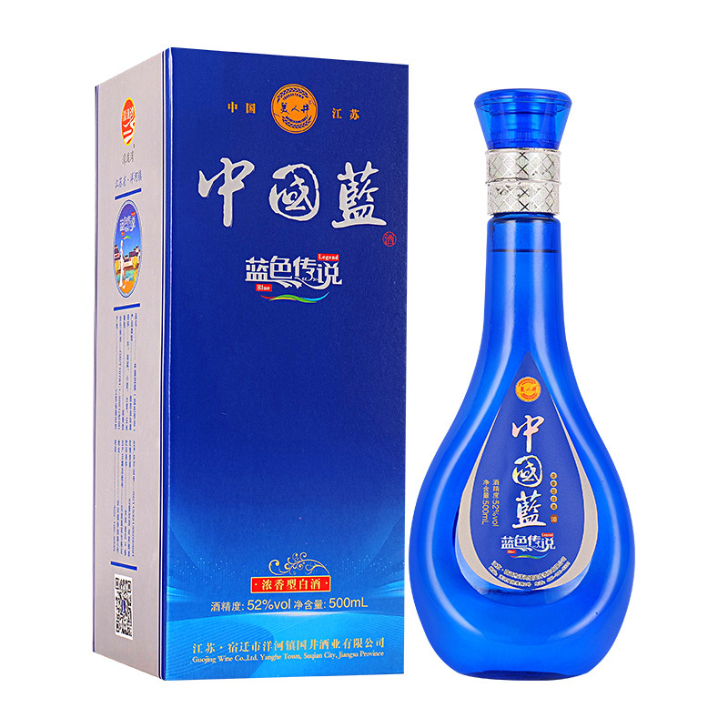 中国梦52度白酒浓香型整箱6瓶装500ml送礼纯粮原浆高度绵柔中国蓝