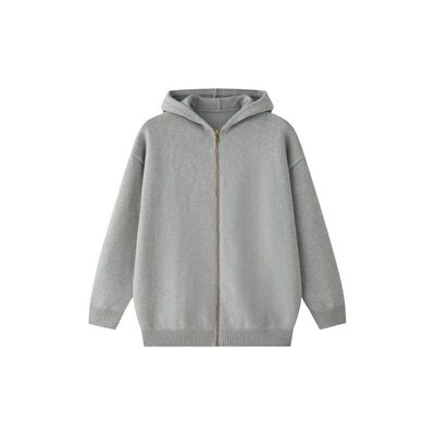 Midashand连帽开衫纯色针织衫