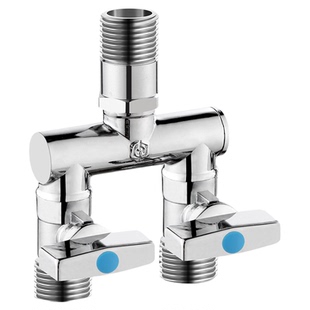 水龙头分流器一分二外丝加长带开关一进三出三通三角阀水管分水阀