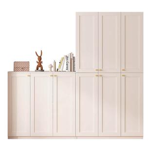 奶油风入户鞋柜玄关柜一体组合超薄收纳柜多功能储物柜客厅家用柜