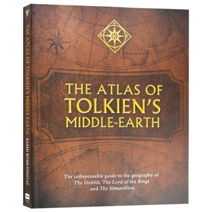 托尔金中土世界地图设定集 英文原版 The Atlas of Tolkien's Middle-earth 指环王 霍比特 魔戒 精灵宝钻 奇幻世界指南 英文版书
