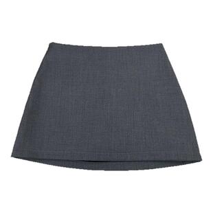 丁妮妮西装灰色新款半身裙女2025秋冬季黑色短裙高腰包臀短款裙子