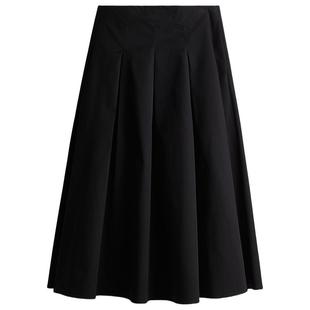 HM冬季女装时尚休闲褶裥半身长裙1290644