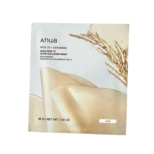 韩国 ANUA 70%大米水胶原蛋白凝胶神经酰胺面膜  紧致弹性肌肤