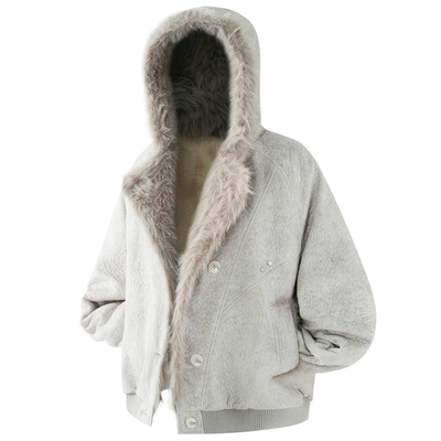 DESIGNSECRETS 25FW座山雕毛领加厚工装棉服男防寒保暖连帽外套潮