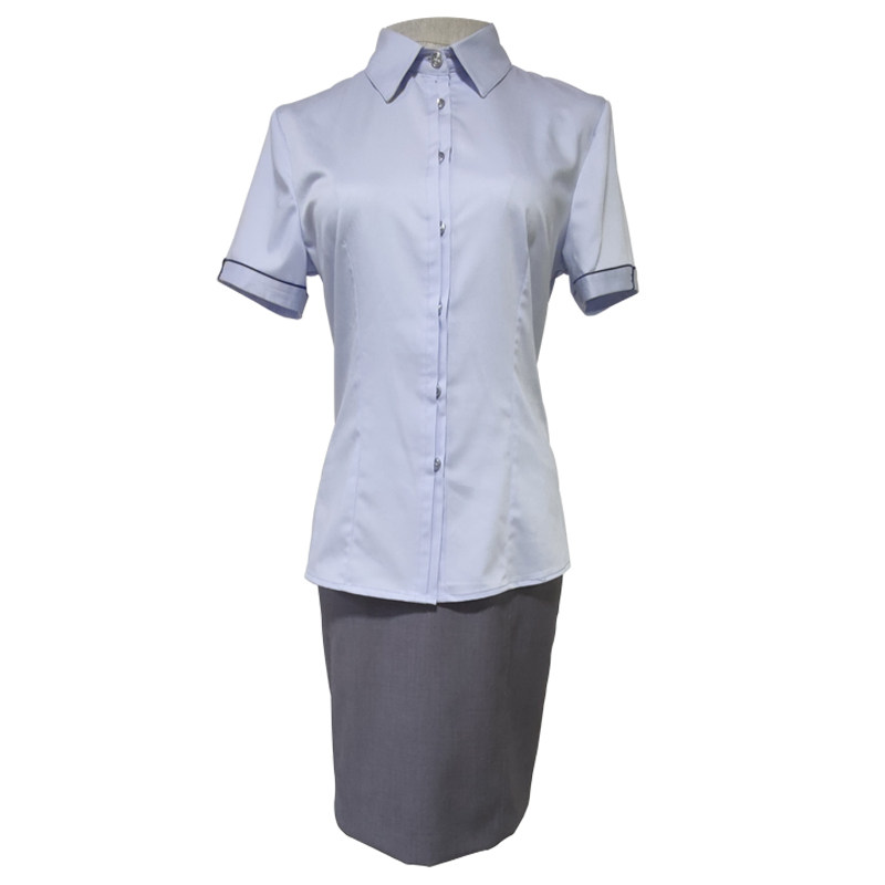 中国电信营业厅工作服女2023春秋新款职业制服短袖修身商务西装裙