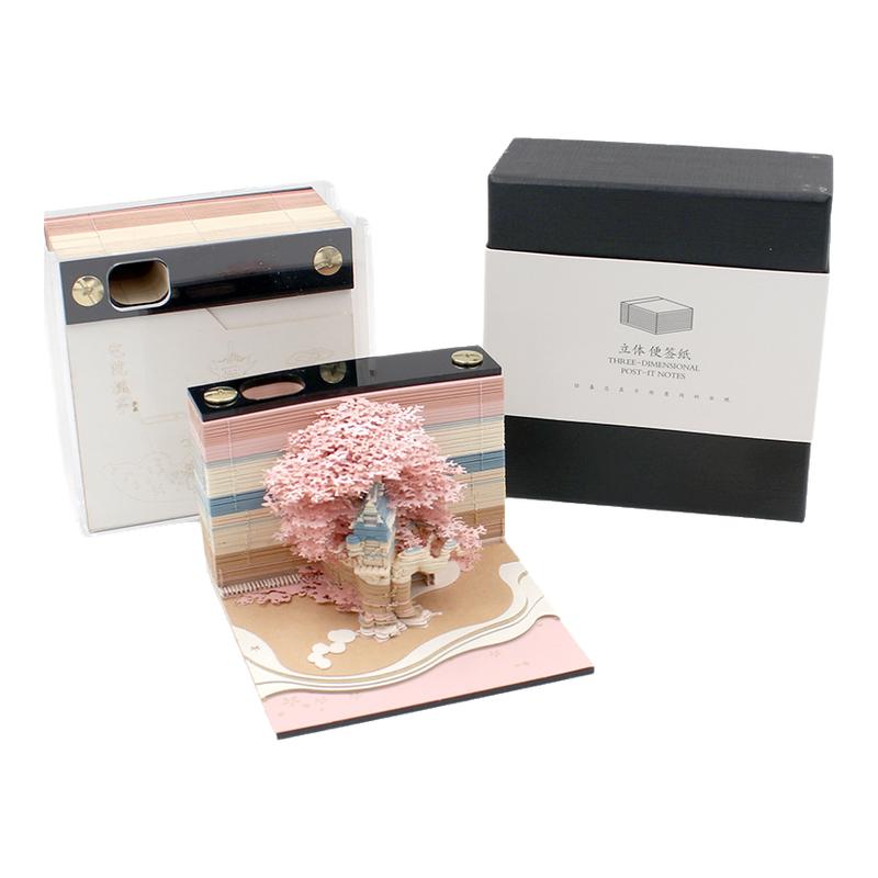 3D立体纸雕便签纸diy手撕霍格沃兹城堡艺术摆件创意生日礼物礼盒