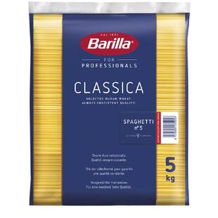 Barilla百味来意大利面#5传统直形意面5公斤量贩装进口商用意粉