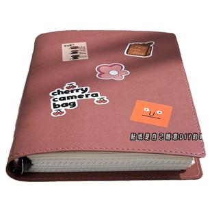 活页笔记本本子b5活页本可拆卸扣环空白本考研大学生a5高颜值软皮手账本日记本可平摊定制旅行集盖章本草稿本