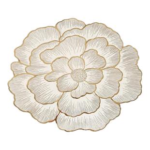 轻奢荷花防滑餐垫PVC隔热垫酒店家用西餐盘垫ins风桌垫碗垫装饰垫