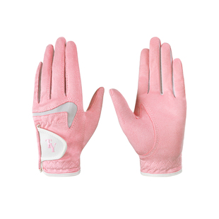 新款高尔夫球手套女士透气舒适防滑手掌柔软超纤布手套GOLF手套