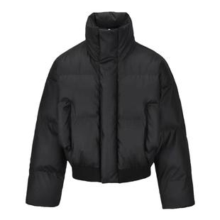 美拉德穿搭短款PU皮棉服时尚立领棉衣男款冬季加厚棉袄面包服外套