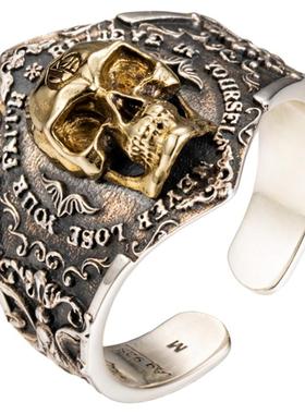 欧美个性银尾戒男重工朋克骷髅