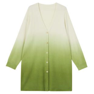 【超细美丽诺羊毛】YINER音儿春季渐变吊染针织开衫