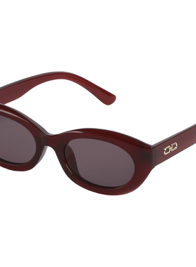 VNTG偏光墨镜粗框酒红高级感ins风防紫外线猫眼型显脸小太阳眼镜