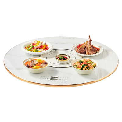 圆形带火锅多功能餐桌加热保温板