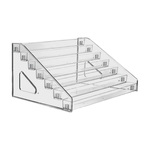 桌面展示板吧唧周边立牌收纳盒透明亚克力多层阶梯展示架谷子徽章