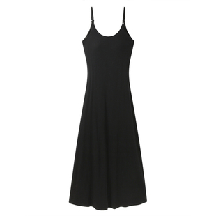 黑色法式辣妹显瘦修身大摆裙女早春夏季新款纯欲风露背吊带连衣裙