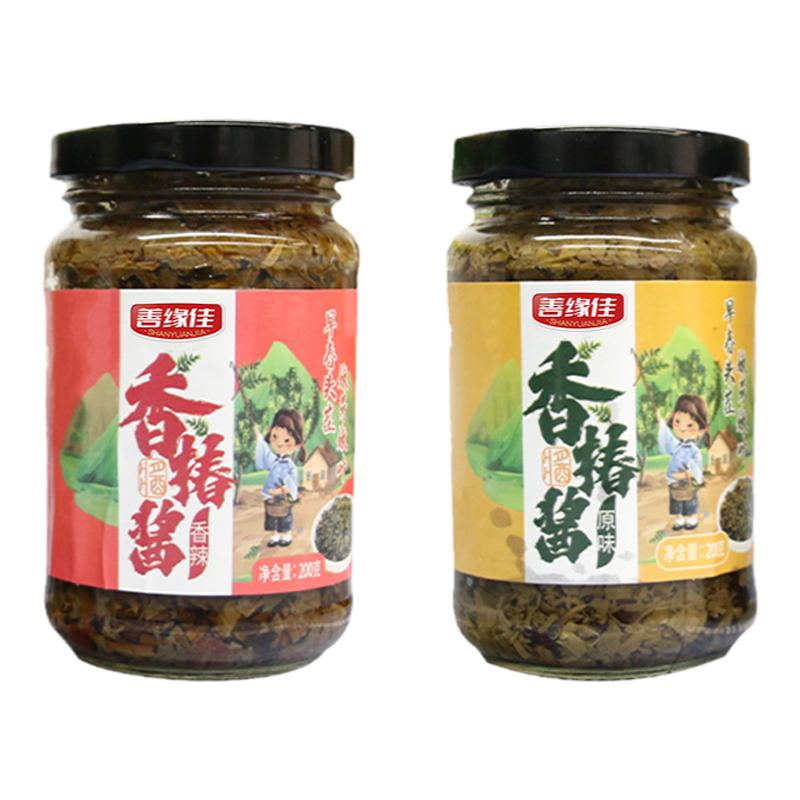 善缘佳香椿酱芽辣椒酱嫩芽特产即食拌面专用酱拌饭酱料五香椿
