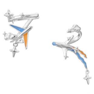 飞向你 原创晨昏航线飞机无耳洞耳夹