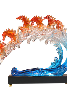 马到成功摆件高级感客厅招财电视柜酒柜装饰品办公室乔迁开业礼物