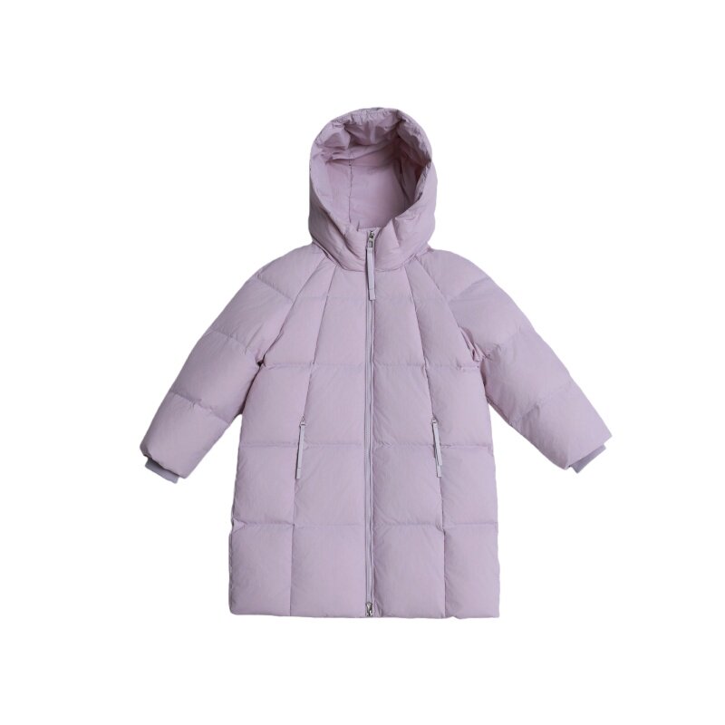 巴拉品女童羽绒服中长款加厚外套