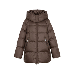 少库存XG雪歌2025冬新款加厚鹅绒羽绒服连帽保暖外套XK406007A372