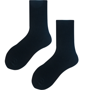 夜间教习室长袜子女秋季中筒袜ins潮白色长筒男棉袜黑色小腿短袜