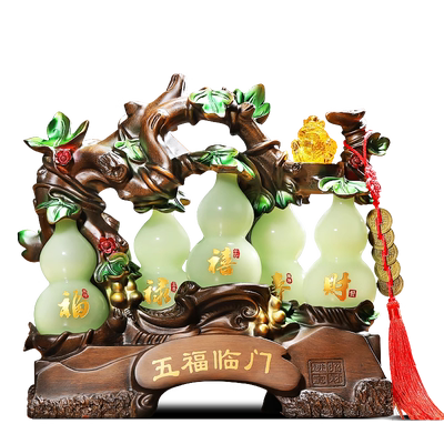 琉璃玉客厅五福临门招财中式