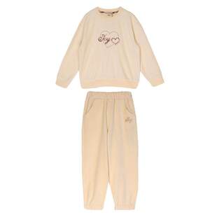 IVY HOUSE常春藤儿童装女童秋季新款 复古绒运动套装卫衣裤子居家