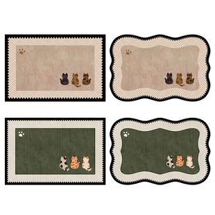 法式复古风地垫卫生间浴室吸水速干踩脚垫入户玄关进门防滑小地毯