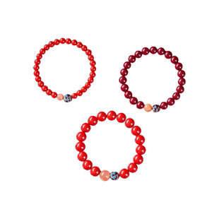 【普陀山直发】真品朱砂莲花手串正品官方原矿女款手链本命年礼物