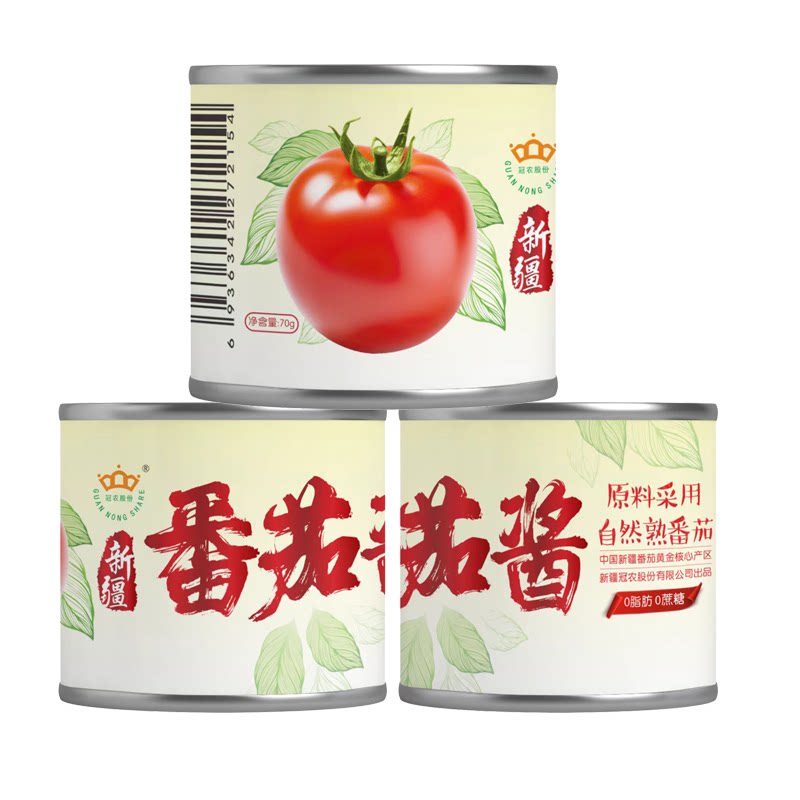 25年新货冠农新疆番茄酱0添加0脂